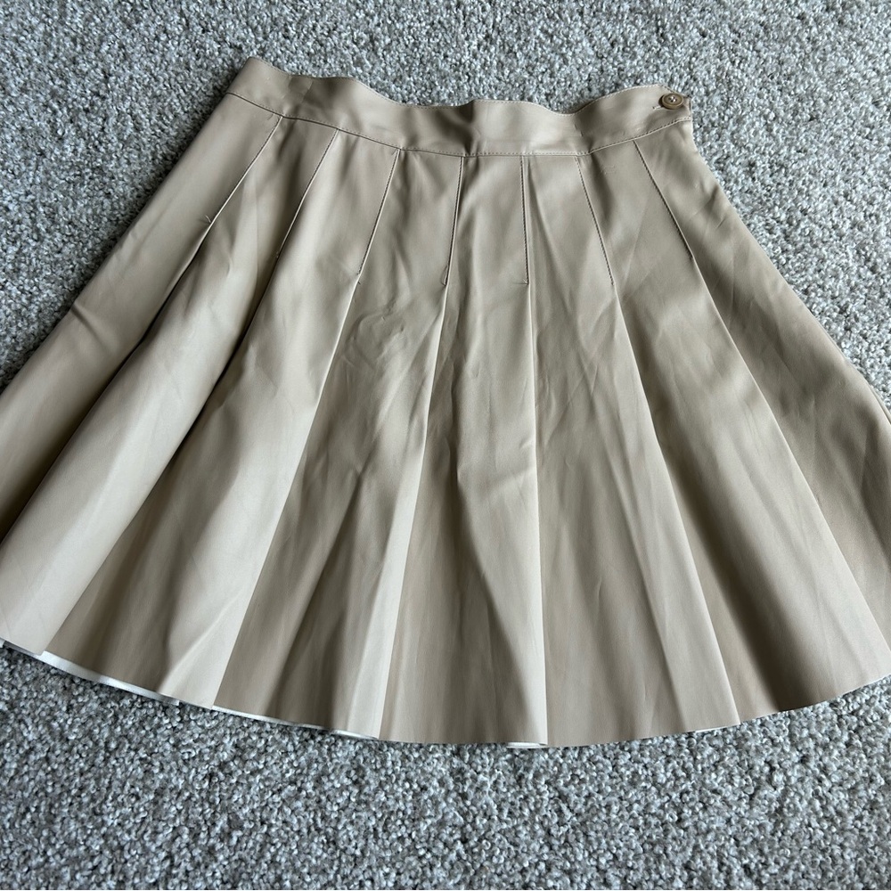 Kendall + Kylie Tan Leather Skirt